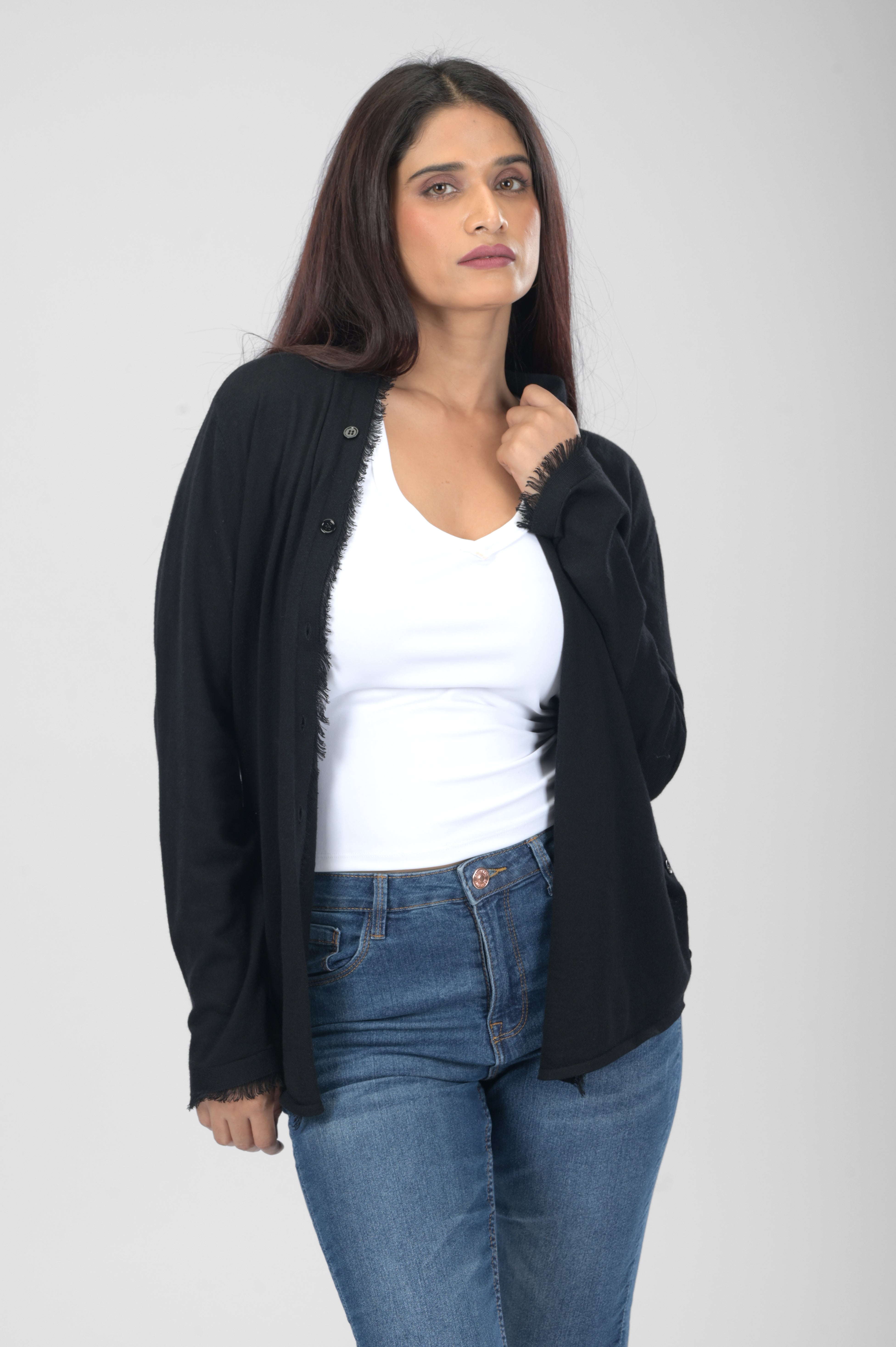 Mozr Statement Sleeve Silk Wrap - Mozr Black